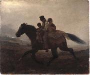 Eastman Johnson A Ride for Liberty -- The Fugitive Slaves oil on canvas